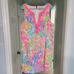 Lilly Pulitzer Lovers Coral Rider Shift Dress 16